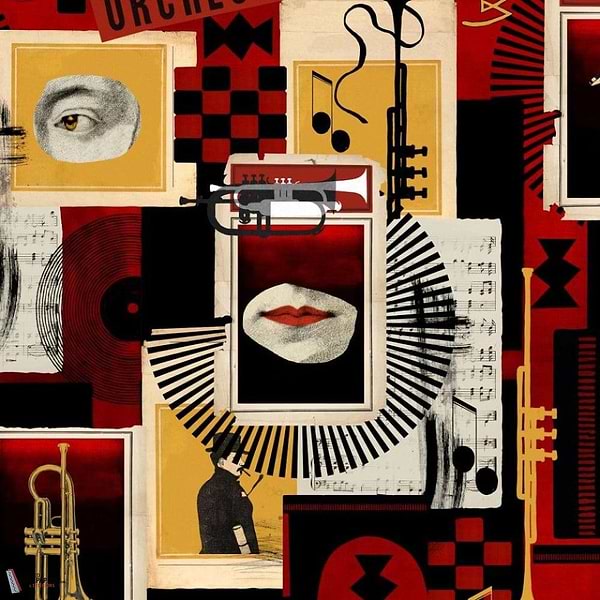 Composer Machine behang-Mind the Gap-Red-Rol-Selected Wallpapers-Interiors