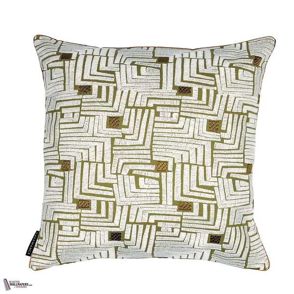 Composition kussen-Casamance-Olive-45 x 45 cm-Selected Wallpapers-Interiors