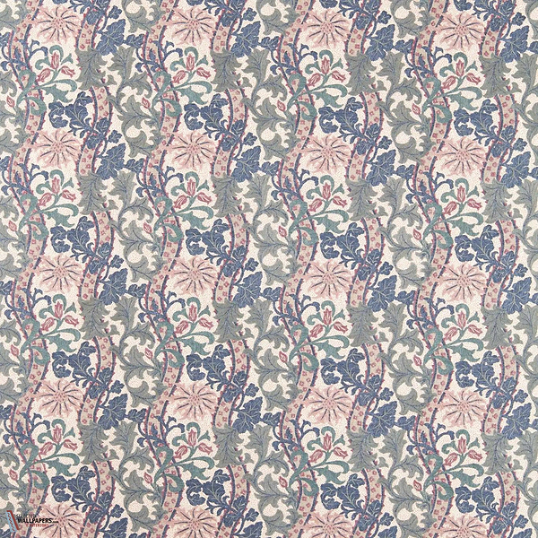 Cornflower Embroidery stof-Morris & Co.-Indigo/Plum-Meter (M1)-Selected Wallpapers-Interiors