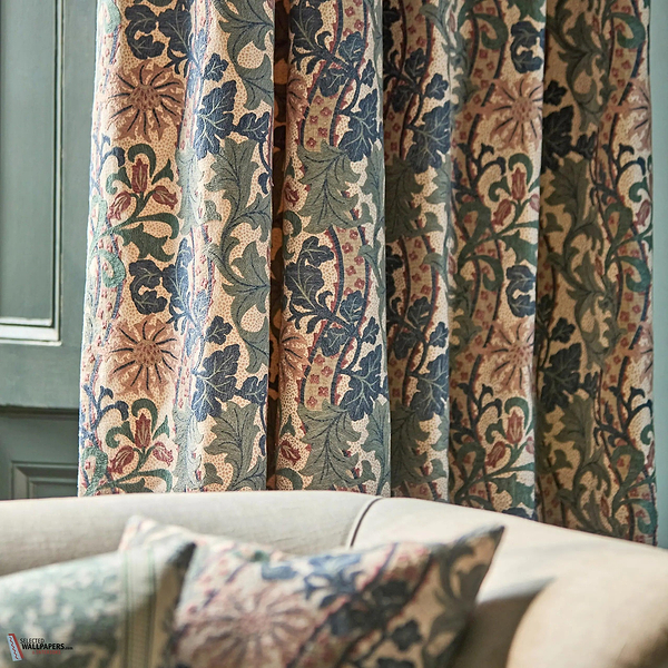 Cornflower Embroidery stof-Morris & Co.-Selected Wallpapers-Interiors