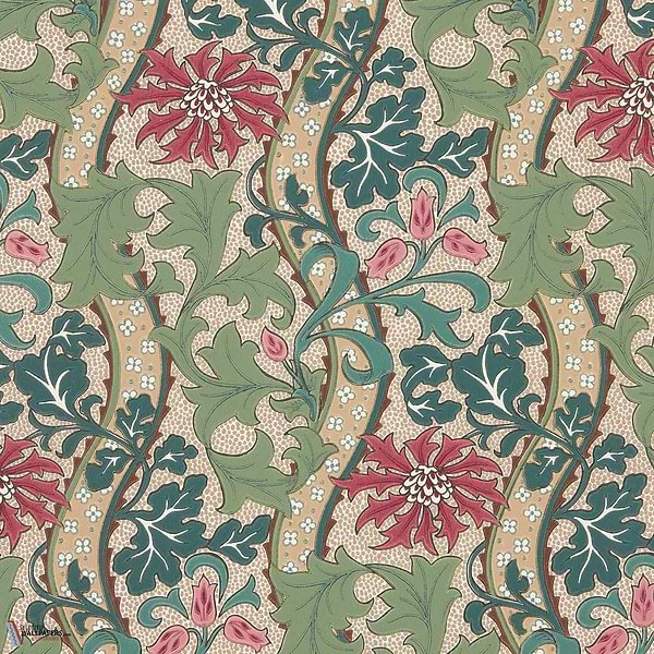 Cornflower behang-Morris & Co-Madder/Forest-Rol-Selected Wallpapers-Interiors