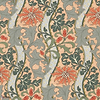 Cornflower behang-Morris & Co-Russet/Teal-Rol-Selected Wallpapers-Interiors