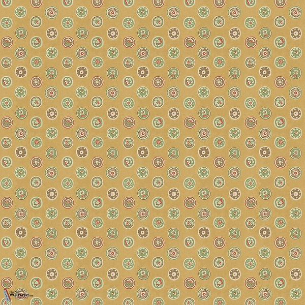 Court buttons behang-GP&J Baker-Ochre-Rol-Selected Wallpapers-Interiors