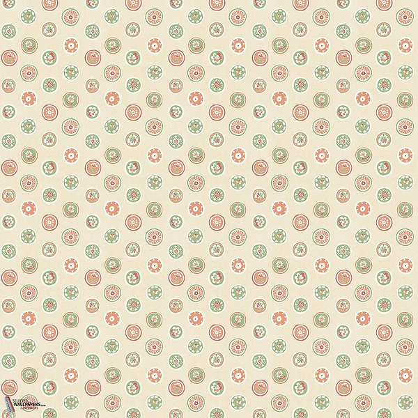Court buttons behang-GP&J Baker-Pink/green-Rol-Selected Wallpapers-Interiors