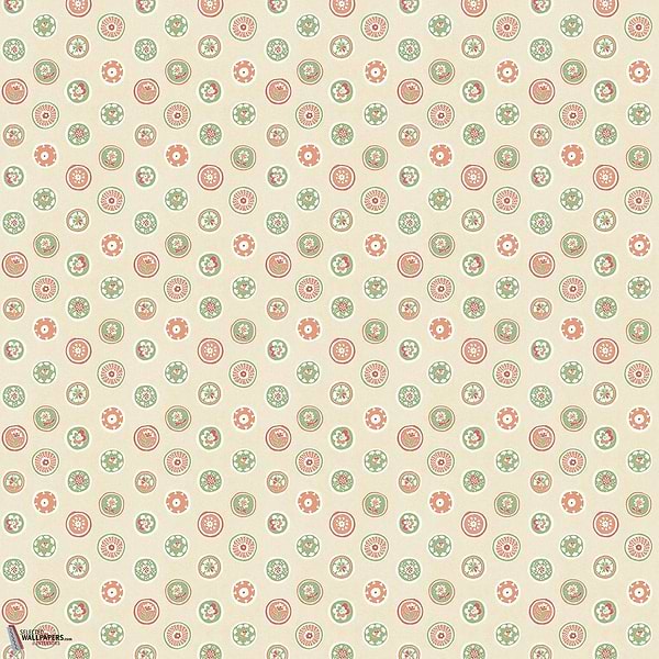 Court buttons behang-GP&J Baker-Pink/green-Rol-Selected Wallpapers-Interiors
