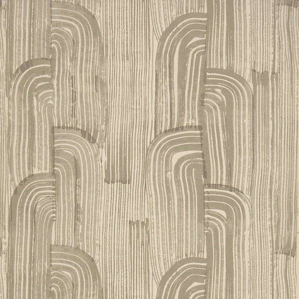 Crescent wallpaper in Taupe/Putty van Kelly Wearstler