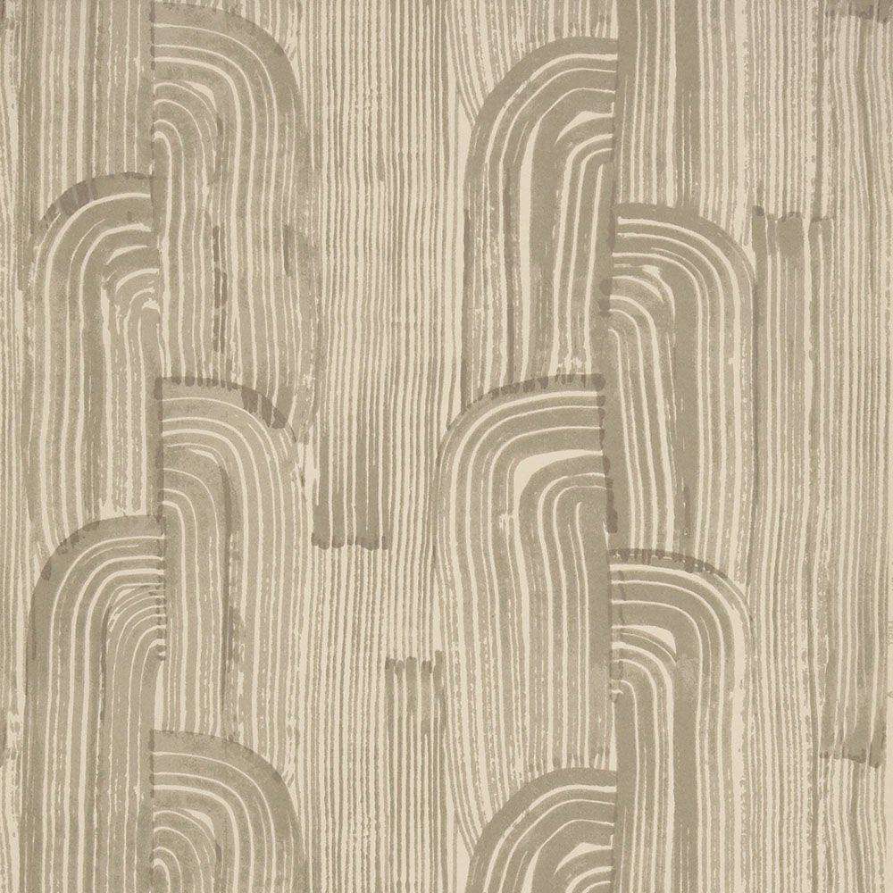 Crescent wallpaper in Taupe/Putty van Kelly Wearstler