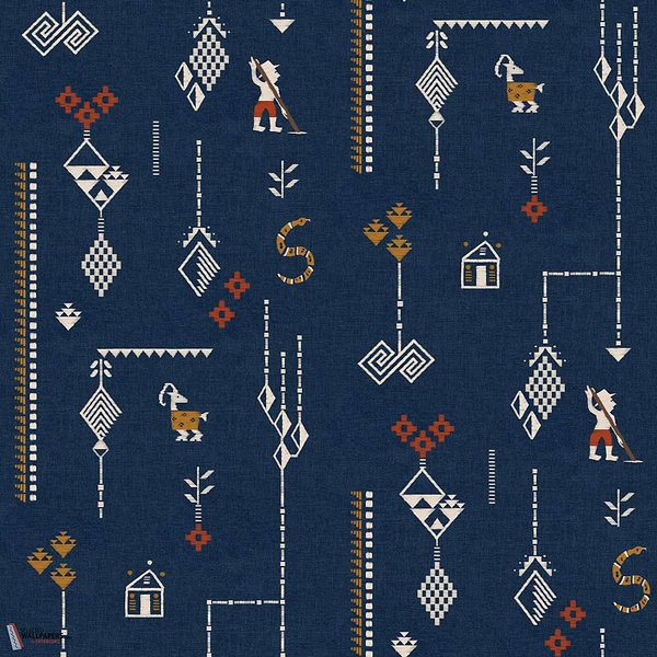 Criollo behang-Coordonne-Indigo-Bamboe-M2-Selected Wallpapers-Interiors