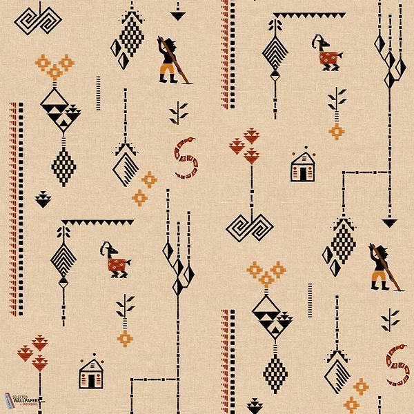 Criollo behang-Coordonne-Terracotta-Bamboe-M2-Selected Wallpapers-Interiors