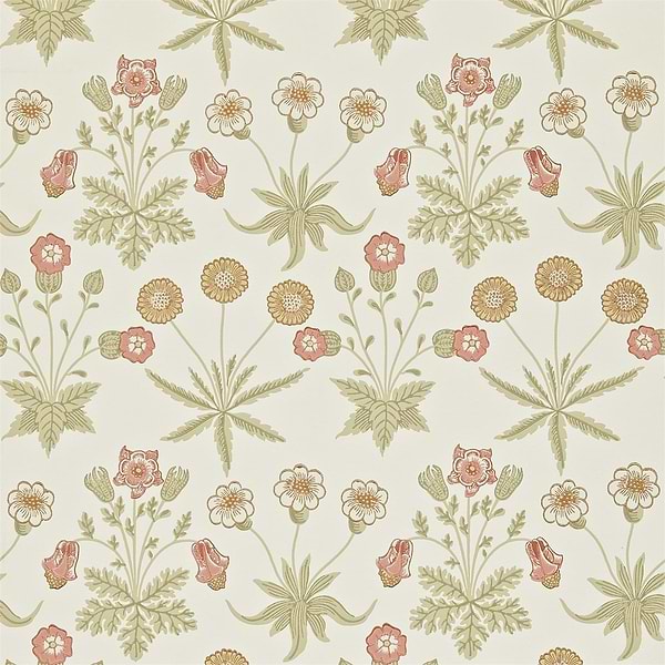 Daisy behang-behang-Morris & Co-Coral/Manilla-Rol-Selected Wallpapers & Interiors