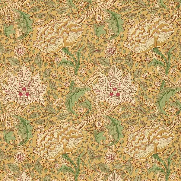 Windrush behang-Behang-Morris & Co-Gold/Thyme-Rol-Selected Wallpapers &amp; Interiors