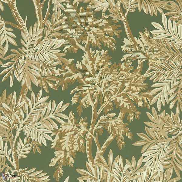 Tapestry trees behang-Sanderson-Woodland green-Rol-Selected Wallpapers-Interiors