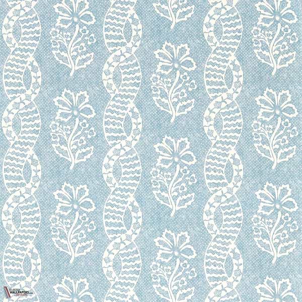 Dabu stripe behang-Zoffany-Wedgwood blue-Rol-Selected Wallpapers-Interiors