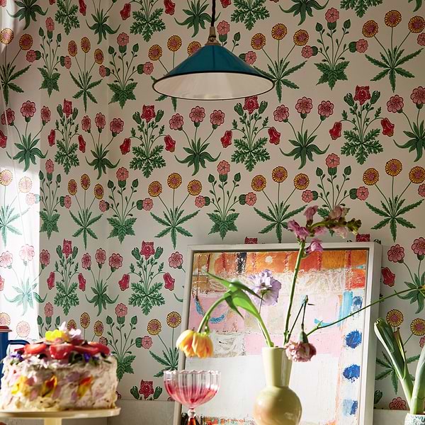 Daisy-behang-tapete-wallpaper-Morris & Co-Selected-Wallpapers-Interiors