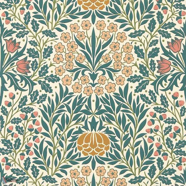 Daisy & Oak behang-Morris & Co-Madder/Teal-Rol-Selected Wallpapers-Interiors
