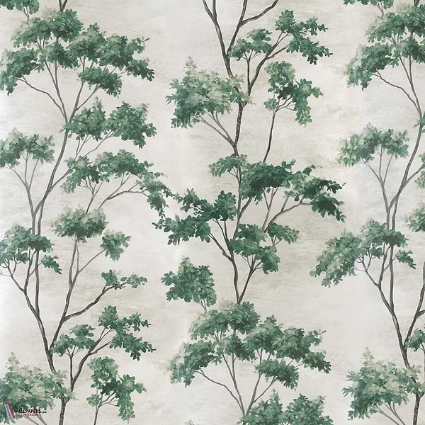 Dalton behang-Anna French-Green on pearl-Rol-Selected Wallpapers-Interiors