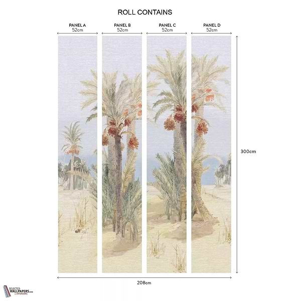 Date Palm behang-1838 wallcoverings-Selected Wallpapers-Interiors