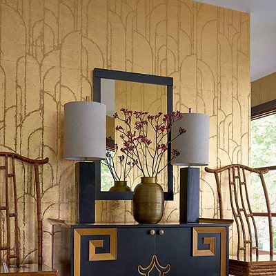 Deco Moon behang-Thibaut-Selected Wallpapers-Interiors