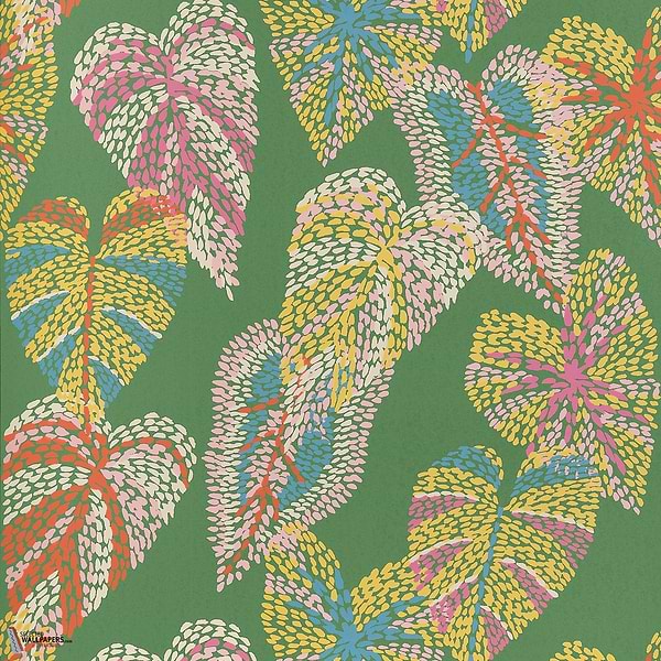 Delila behang-Thibaut-Green-Rol-Selected Wallpapers-Interiors