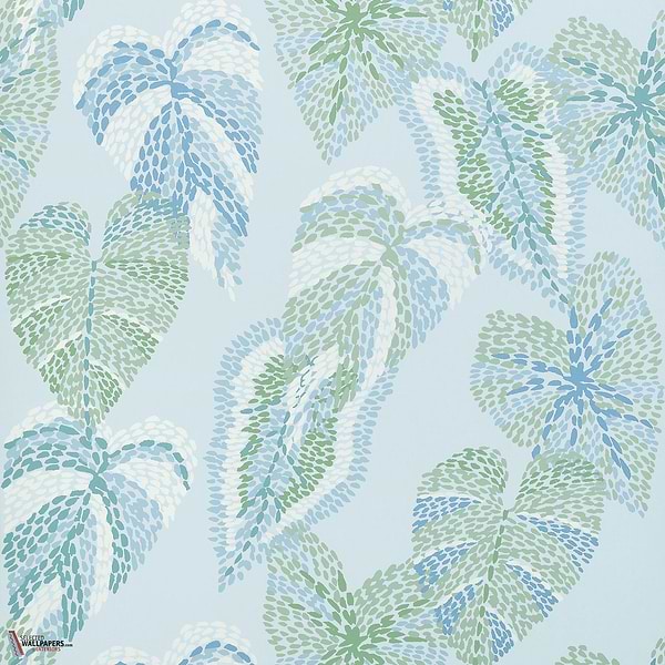 Delila behang-Thibaut-Soft blue-Rol-Selected Wallpapers-Interiors