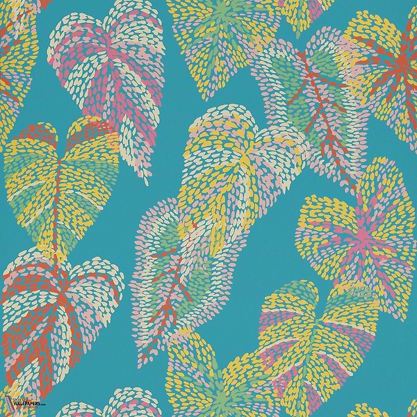 Delila behang-Thibaut-Turquoise-Rol-Selected Wallpapers-Interiors