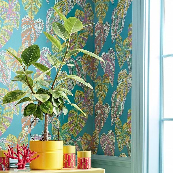 Delila behang-Thibaut-Selected Wallpapers-Interiors