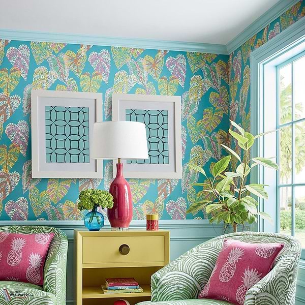 Delila behang-Thibaut-Selected Wallpapers-Interiors