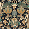 Denderah-behang-Tapete-Casamance-Noir/Multico-Rol-76130508-Selected Wallpapers