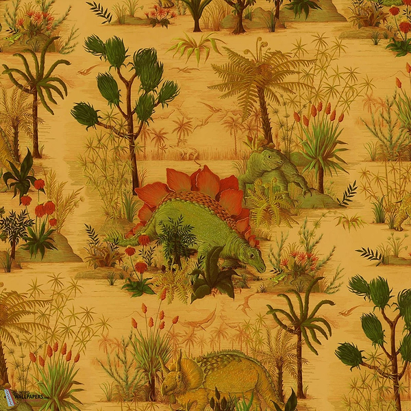 Dinosauria behang-House of Hackney-wallpaper-tapete-Turmeric-200 cm-Selected-Wallpapers-Interiors