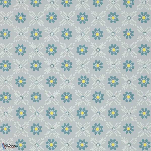 Ditsy Block-Little Greene-wallpaper-behang-Tapete-wallpaper-Bone China Blue-Rol-Selected Wallpapers