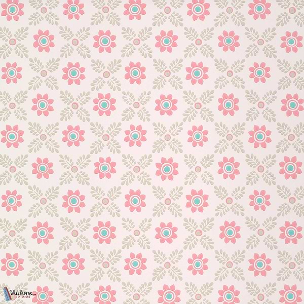 Ditsy Block-Little Greene-wallpaper-behang-Tapete-wallpaper-Carmine-Rol-Selected Wallpapers