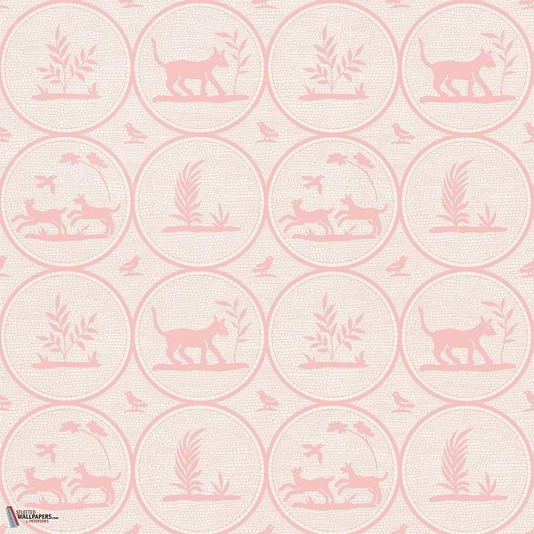 Dooley behang-Thibaut-Pink-Rol-Selected Wallpapers-Interiors