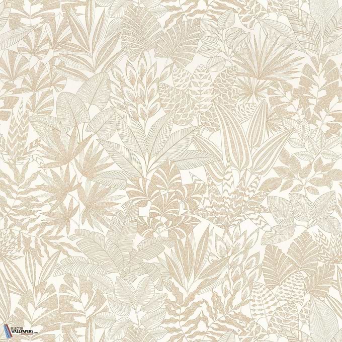 Doum-behang-Tapete-Casamance-Blanc/Doré-Rol-76151324-Selected Wallpapers