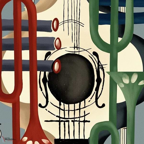 Duet behang-Mind the Gap-Green/red-Rol-Selected Wallpapers-Interiors