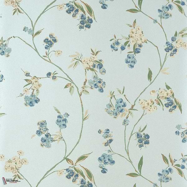 Edo Bloom behang-Anna French-Blue on pearl-Rol-Selected Wallpapers-Interiors