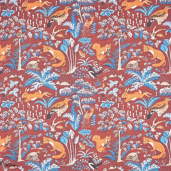 En Foret behang-Pierre Frey-wallpaper-tapete-Ocre-Meter (M1)-Selected-Wallpapers-Interiors