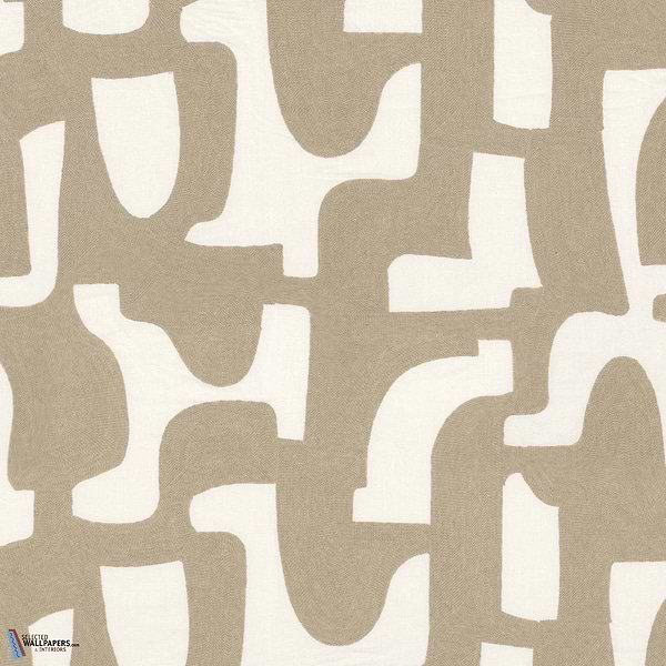 Entrelacs stof-Casamance-Beige-Meter (M1)-Selected-Wallpapers-Interiors