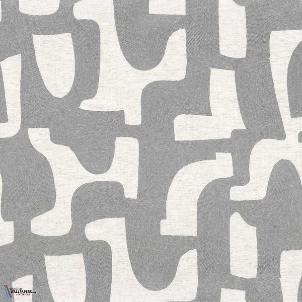 Entrelacs stof-Casamance-Gris-Meter (M1)-Selected-Wallpapers-Interiors