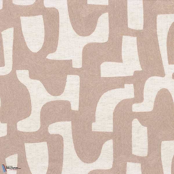 Entrelacs stof-Casamance-Rose Poudre-Meter (M1)-Selected-Wallpapers-Interiors
