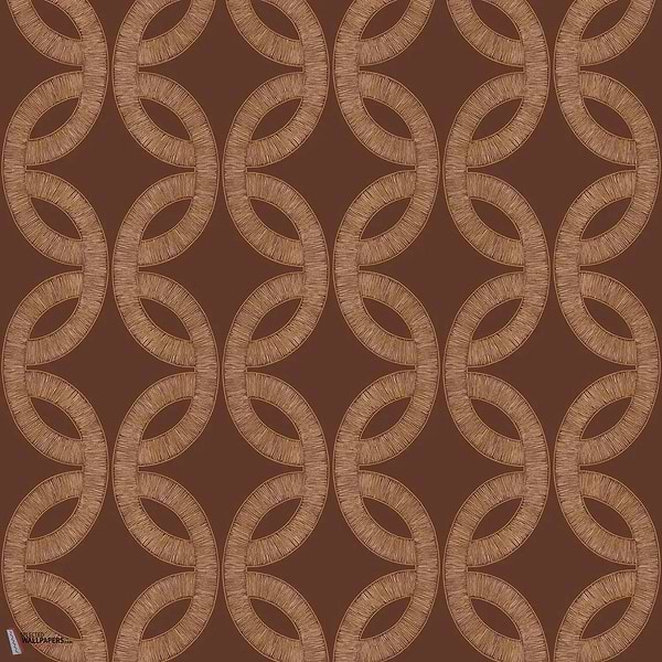 Etienne behang-Casamance-Bordeaux/Cuivre-Rol-Selected Wallpapers-Interiors