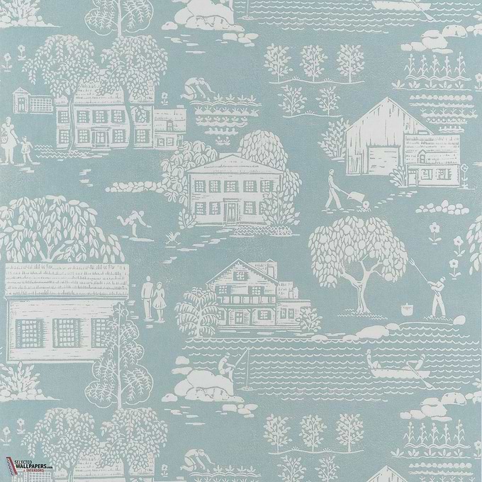Farmingdale behang-Anna French-Spa blue-Rol-Selected Wallpapers-Interiors