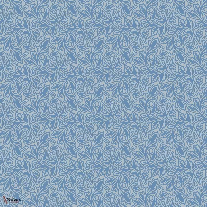 Feuille behang-Behang-Farrow & Ball-Blue-Rol-Selected Wallpapers &amp; Interiors