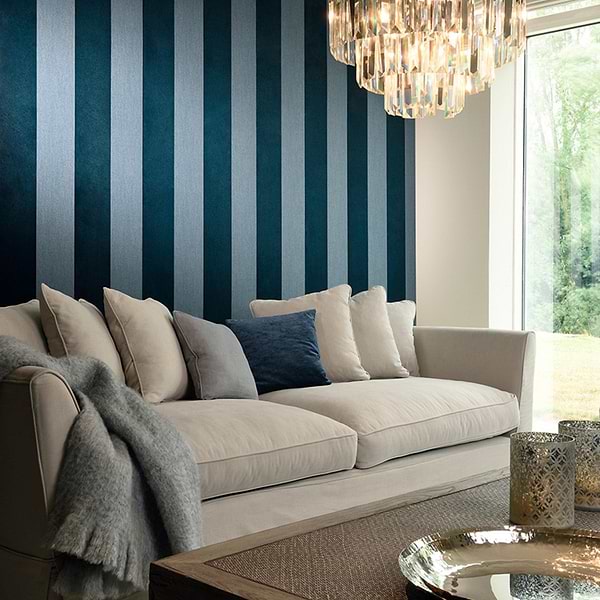 Stripe Velvet and Lin behang-behang-Flamant-Selected Wallpapers &amp; Interiors
