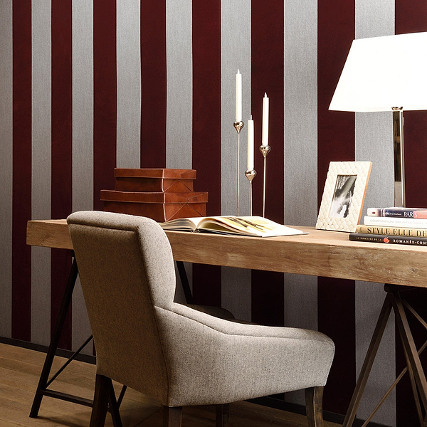 Stripe Velvet and Lin behang-behang-Flamant-Selected Wallpapers &amp; Interiors