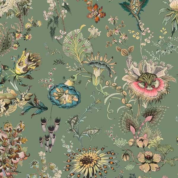 Flora Fantasia behang-House of Hackney-wallpaper-tapete-Verdigris-200 cm-Selected-Wallpapers-Interiors