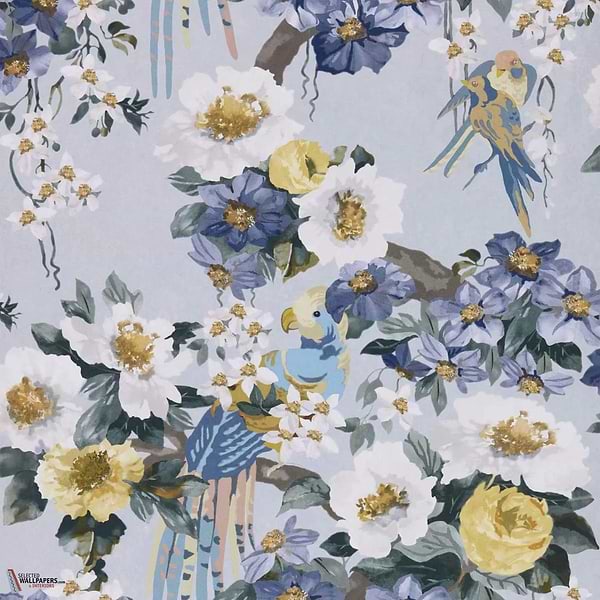 Floral Serenade behang-1838 wallcoverings-Sky-Rol-Selected Wallpapers-Interiors