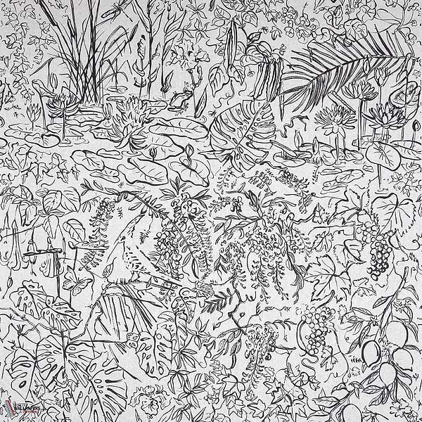 Flore behang-Pierre Frey-wallpaper-tapete-Fusain-Meter (M1)-Selected-Wallpapers-Interiors