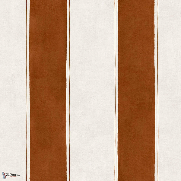 Florentine Stripe behang-Coordonné-Coffee-Non Woven-Rol-Selected Wallpapers-Interiors