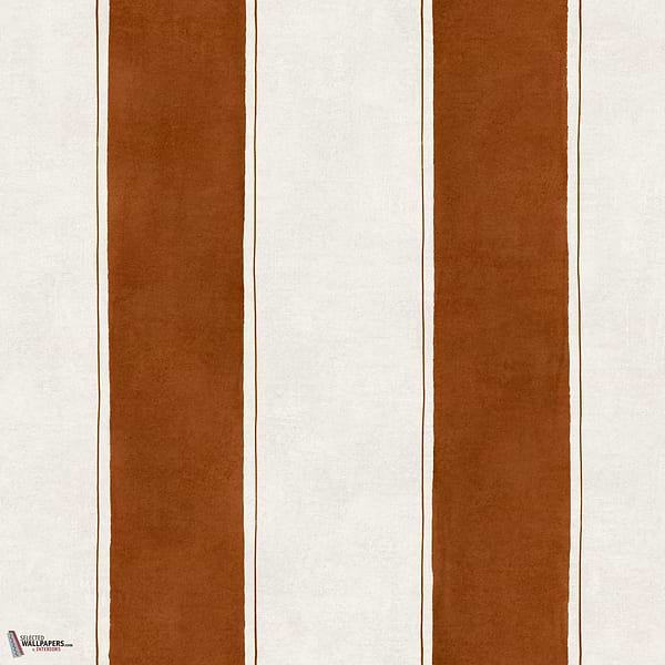 Florentine Stripe wallpaper-Coordonné-Coffee-Non Woven-Roll-Selected Wallpapers-Interiors
