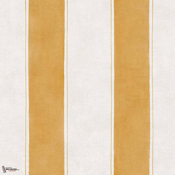 Florentine Stripe behang-Coordonné-Mustard-Non Woven-Rol-Selected Wallpapers-Interiors